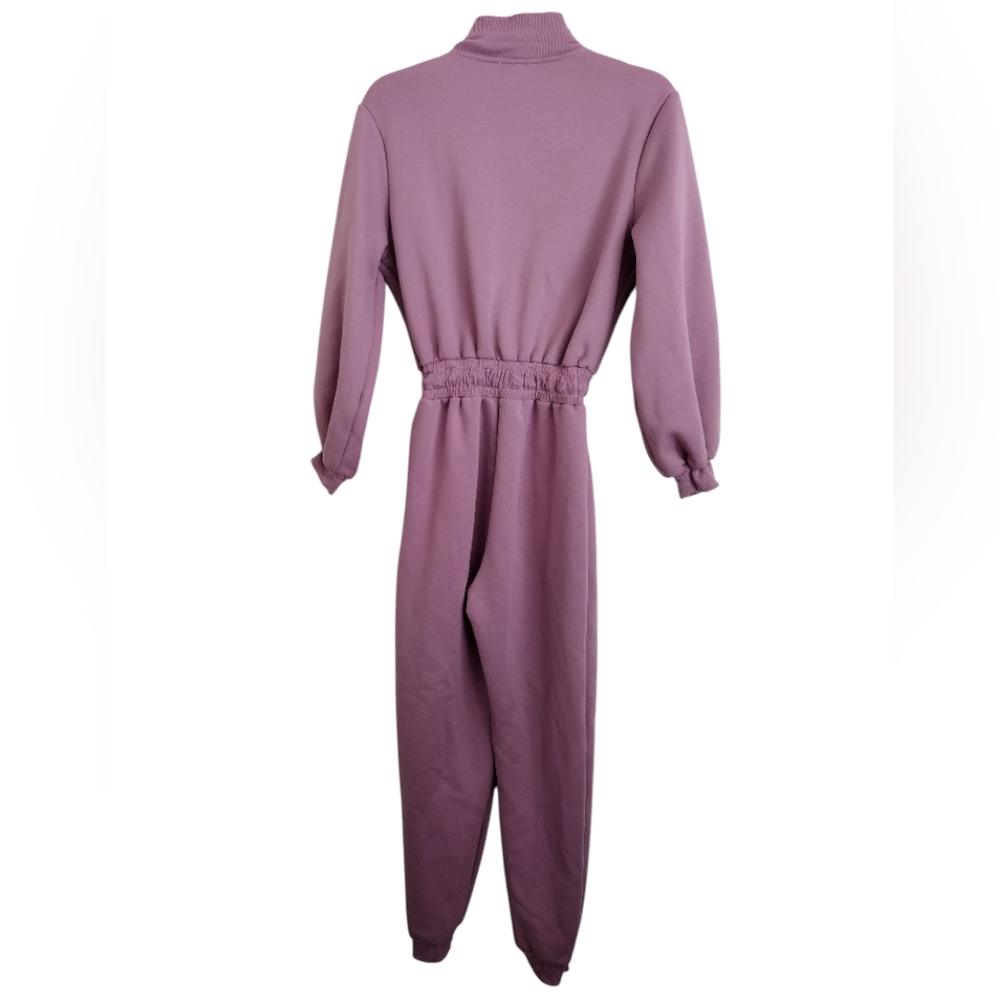 For Love & Lemons Mauve Cowl Neck Zip Up Jumpsuit With Pockets Size XXS - Picture 16 of 16